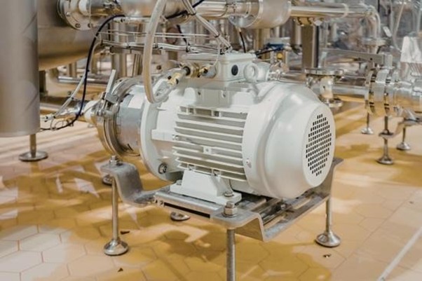11Industrial electric motor in a factory setting representing industrial electric motor performance and efficiency.